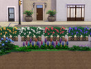 Sims 4 — Romantic Fence with Flowers by Surfkitten — Recolored and retextured fence from My Wedding Stories (pack
