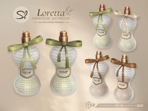 Sims 4 — LorettaPerfumes by SIMcredible! — To bring a warm touch to your Loretta Farmhouse bathroom, we created a