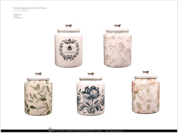 Sims 4 — Cottagecore - jar by Severinka_ — A furniture and decor set for the kitchen.