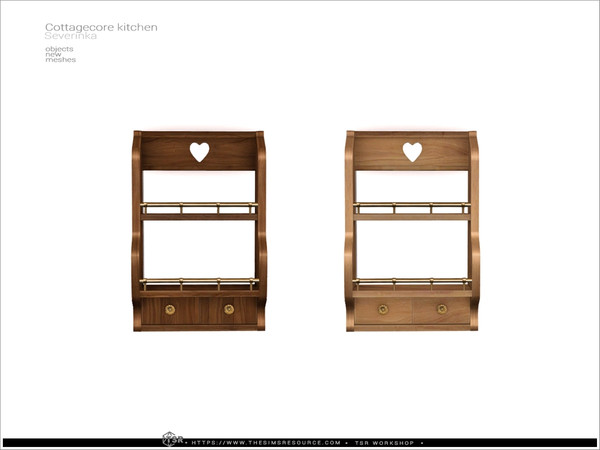 Sims 4 — Cottagecore - wall display by Severinka_ — A furniture and decor set for the kitchen.