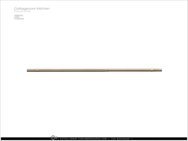Sims 4 — Cottagecore - wall railing long by Severinka_ — A furniture and decor set for the kitchen.