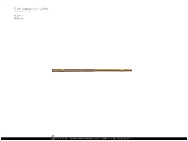Sims 4 — Cottagecore - wall railing short by Severinka_ — A furniture and decor set for the kitchen.