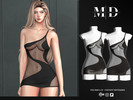 Sims 4 — Jessica semi-sheer black mini dress by Mydarling20 — Outfit Information Age Groups: Teens, Young Adults, Adults,