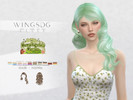 Sims 4 — WINGS HAIR-Unilateral long curly hair by wingssims — WINGS HAIR TS4 NL0906 (Unilateral long curly hair)