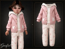 Sims 4 — Toddler - Cozy layered outfit with textured jacket and printed pants by Garfiel — A cozy toddler outfit