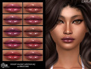 Sims 4 — Layla - Violet Glossy Lipstick HQ by Layla — Female glossy lipstick n316 Previews and swatches made in CAS using
