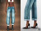 Sims 4 — Deep Cuffed Balloon Jeans by cosimetic — Deep Cuffed Balloon Jeans CC02 A casual and comfortable piece your sims