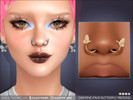 Sims 4 — Diamond Pave Butterfly Nose Piercing Set by feyona — Diamond Pave Butterfly Nose Piercing Set comes with 2
