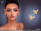 Sims 4 — Butterfly Hoop Earrings For Adults and Kids by feyona — Butterfly Hoop Earrings For Adults and Kids. Earrings