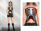 Sims 4 — GOTHIC VEST by ZNsims — dark, Gothic, vest, high-waisted, bones