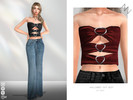 Sims 4 — HOLLOWED-OUT VEST by ZNsims — hollowed-out, tank top, heart shape, high-waist, cool