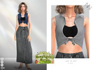 Sims 4 — LACE-UP VEST by ZNsims — belts,vests, casual, short style, with inner layer