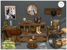 Sims 4 — Barnwood countryside charm bedroom3 by jomsims — A warm bedroom set inspired by countryside style with natural