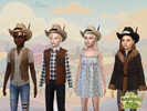 Sims 4 — Western Grace Hat Kids by McLayneSims — TSR EXCLUSIVE