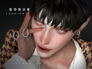 Sims 4 — Liquid Mercury Earrings by Bobur2 — Fluid form. Cold shine. Mercury Earrings for those who make their own rules.