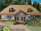 Sims 4 — Slavic Willow Eve l CC only TSR by simZmora — A cozy two-bedroom Slavic-inspired cottage wrapped in wildflowers,