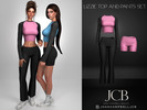 Sims 4 — LIZZIE TOP AND PANTS SET by Joan_Campbell_Beauty_ — INCLUDES: