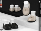 Sims 4 — Shoes KP1Y- Toddler by KaTPurpura — Leather moccasin-style shoes with an ornament in the center.