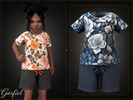 Sims 4 — Toddler - Casual floral T-shirt set with comfy drawstring shorts by Garfiel — A relaxed toddler outfit featuring