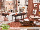 Sims 4 — Prairie Living Room by BlusterSims — A cozy prairie-inspired living room with rustic wood, soft neutrals, and
