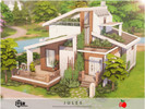 Sims 4 — Jules - no cc by melapples — a small contemporary home for a small household. decorated in neutrals plus a nice