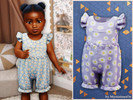 Sims 4 — Infant - Daisy ruffle romper by MysteriousOo — This adorable romper features a soft daisy pattern, flutter