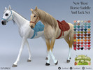 Sims 4 — New West Saddle And Tack Set by LVNDRCC — Set of horse riding accessories, with a bridle, aged leather saddle