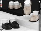 Sims 4 — Shoes KP1Y- Infant by KaTPurpura — Leather moccasin-style shoes with an ornament in the center.