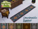 Sims 4 — Countryside Runner by matomibotaki — Folk-style patterns in cheerful colors and 5 different variations, each