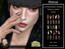 Sims 4 — Countryside Charm Animal Print Nails by Venerian by Venerian — 5 swatches Teen to elder Feminine frame only HQ