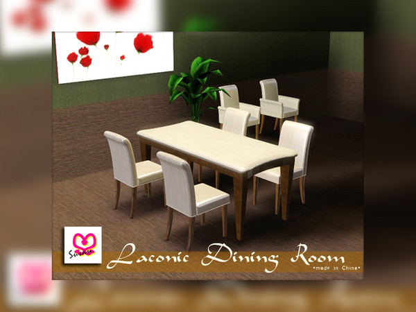Sims 3 — Laconic Dining Room by Susan372 — This is my first furniture.I hope you will like it.