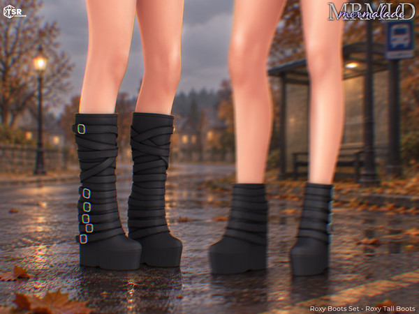 Sims 4 — Roxy Tall Boots by Mermalade — Roxy Tall Boots S789