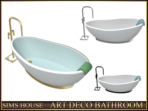 Sims 4 — Bathtub  ART DECO BATHROOM by Sims_House — ART DECO BATHROOM