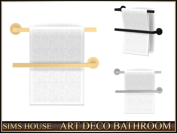 Sims 4 — Wall-mounted towel ART DECO BATHROOM by Sims_House — ART DECO BATHROOM