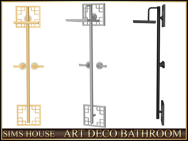 Sims 4 — Wall-mounted shower ART DECO BATHROOM by Sims_House — ART DECO BATHROOM