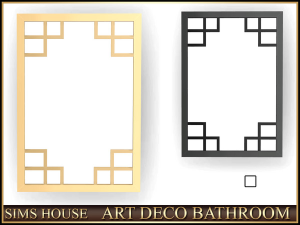 Sims 4 — Vertical mirror ART DECO BATHROOM by Sims_House — ART DECO BATHROOM