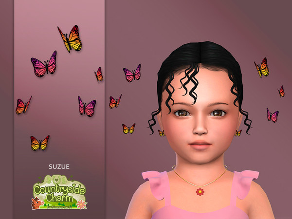 Sims 4 — Countryside Butterfly Accessory Toddler by Suzue — New Mesh (Suzue)