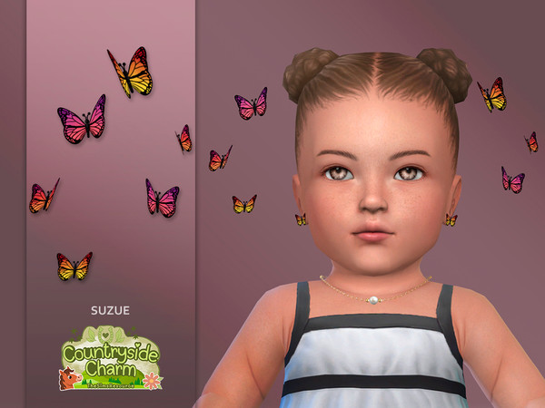 Sims 4 — Countryside Butterfly Accessory Infant by Suzue — New Mesh (Suzue)