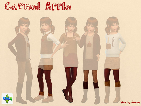 Sims 4 — Cable Knit Tights by Persephaney — 2 pairs of cable knit tights in deep red and beige to match the Caramel Apple