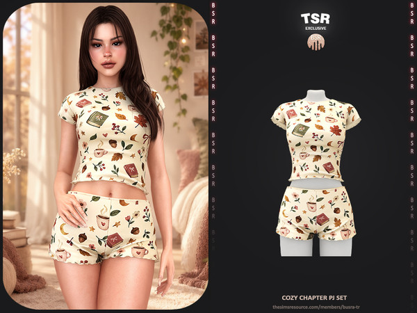 Sims 4 — SET-Cozy Chapter Pj Set by busra-tr — - BD1699