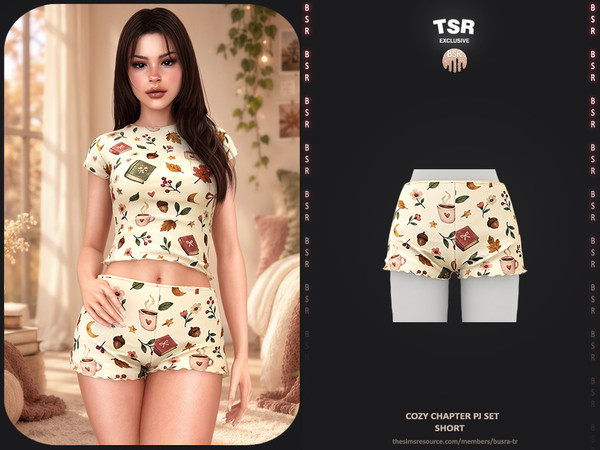 Sims 4 — Cozy Chapter Pj Set - Short by busra-tr — - BD1699