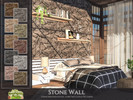 Sims 4 — Countryside Charm - Stone Wall by Rirann — Stone Wall