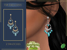 Sims 4 — Sadie Turquoise Earrings by Pitted0live — Countryside Charm Intricate western style earrings with turquoise