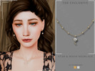 Sims 4 — Moon and Star Necklace by Glitterberryfly — A star necklace with diamonds. Comes in silver and gold