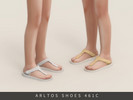 Sims 4 — Cork Footbed Sandals Child by Arltos — 8 colors.