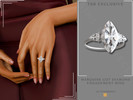 Sims 4 — Marquise Cut Diamond Engagement Ring by Glitterberryfly — Marquise Cut Diamond Engagement Ring