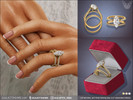Sims 4 — Cathedral Setting Marquise Cut Diamond Pave Engagement and Wedding Rings by feyona — Cathedral Setting Marquise