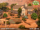 Sims 4 — Coyote Creek Ranch - NO CC by xogerardine — Coyote Creek Ranch is a spacious family ranch tucked away in