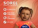 Sims 4 — Sorel Hair by qicc — Long braided pigtails with styled edges and beads. - Maxis Match