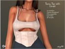 Sims 4 — Tiana Top with Corset by astya96cc — 54 swatches